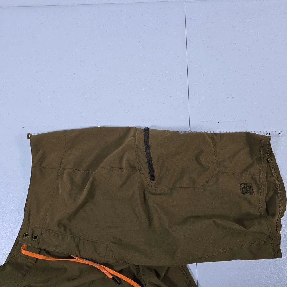 5.11‎ Tactical Men's Cargo Ripstop Shorts Tan Zip Pockets Drawstring Size 38